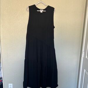 Elegant Black Sleeveless Dress DKNY 95% cotton